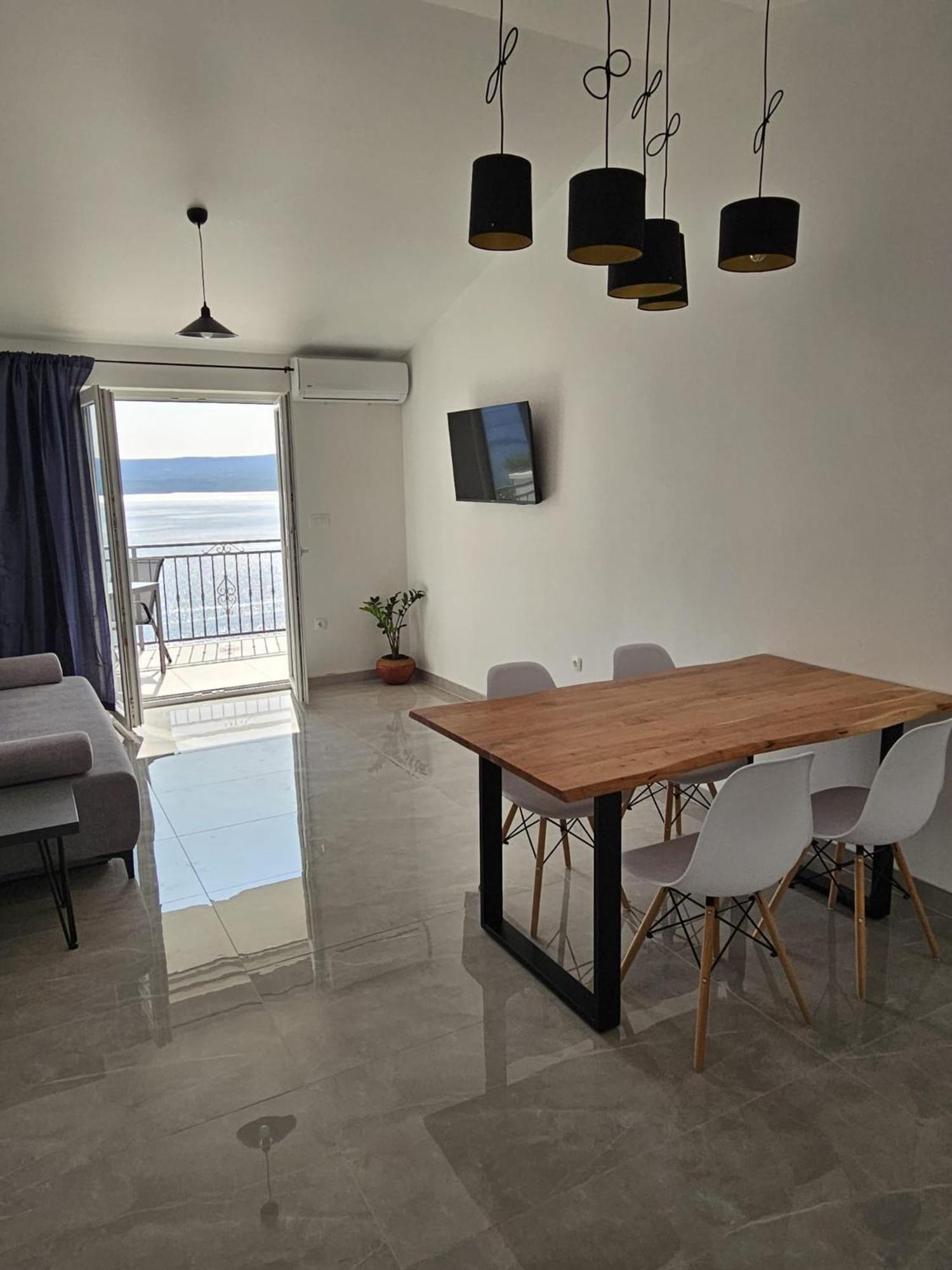 Sea View Apartment Mimice Bagian luar foto